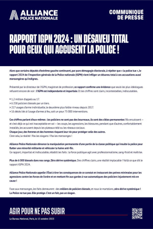 RAPPORT IGPN 2024 DESAVEU TOTAL POUR CEUX QUI ACCUSENT LA POLICE