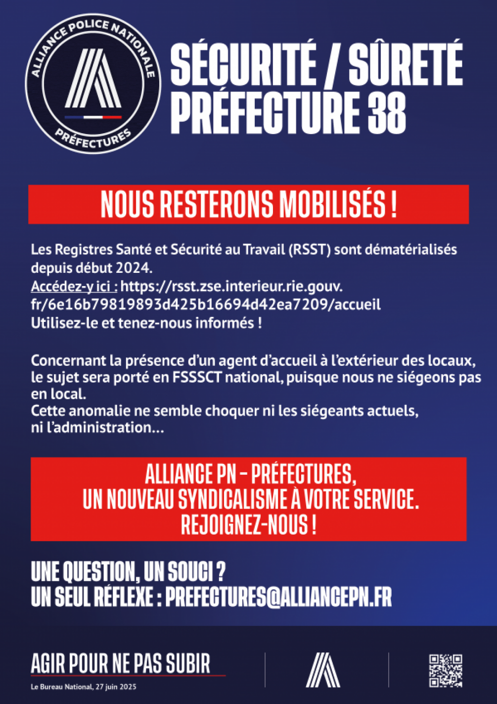 Sécurité / sûreté préfecture 38